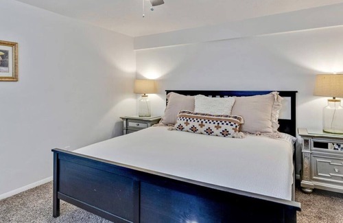 Orem Apartment | Terrific King Bedroom with a Waffle Breakfast!