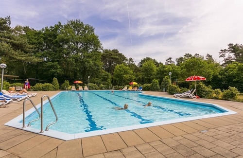 Markelo Ski Chalet | Thatched Home by Pond in Holiday Park