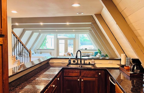 Canton House | The Casa Luna - Boho Mid-Century Modern A-frame House w/Access to Pool & Hot Tub