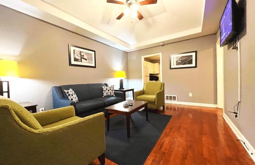 Belvedere Park House | The Cozy Home Comfy King and TV in every room
