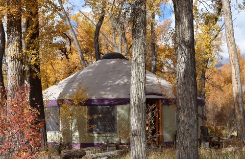 Paonia Cabin | The Grove Yurt is on the North Fork River with outdoor kitchen 2 miles to Paonia