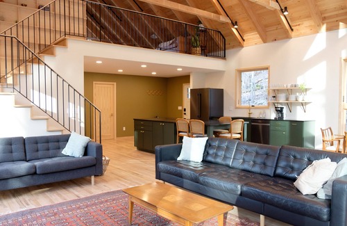Lancaster Cabin | The Ledges Cabin - modern luxury on 35 acres, 8 person hot tub, wood fireplace.
