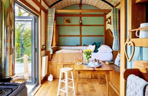 Trecastle Apartment | The Orient Express Shepherd's Hut with Hot Tub