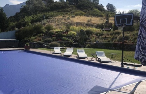 Granite Ridge House | The private upper level of the home. Pool, hot tub. Great access to ski areas.