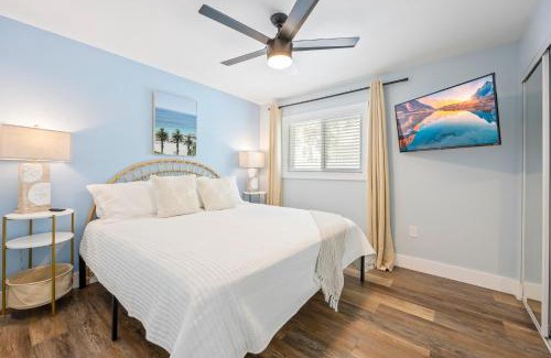 Cocoa Beach Apartment | The Shark Tank Cocoa Beach - Coastal Modern, Downtown, 5-Min Walk to Beach, Shops & Bars