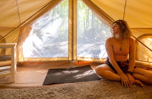 East Gwillimbury RV Rental | The Taiga Animal Sanctuary Glamping Luna Tent