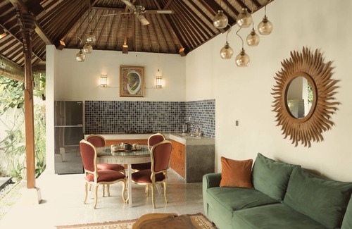 Singakerta Villa | The Third Eye House. Salt water pool. Art. Baths