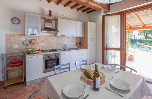 Monte Santa Maria Tiberina House | This pretty vacation home welcomes you with a sweeping view of the countryside.