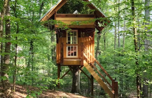 Juliette Cabin | Timber-frame treehouse along the Ocmulgee River; short drive from I-75