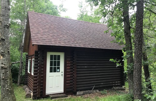 Park Rapids Cabin | TimberView Cabin. Primitive Tiny Log Cabin. Camping with a roof over your head.