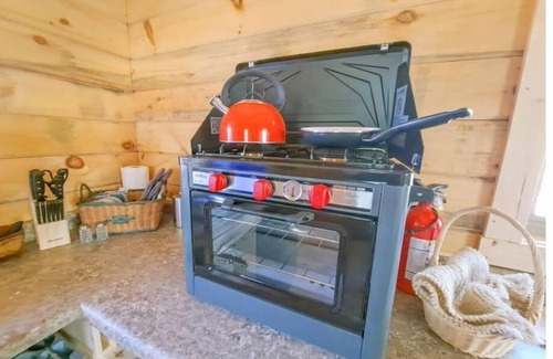 Hovland Cabin | Tiny Tuloon Off-Grid Amish crafted log cabin near the BWCA & SHT - Sled Dogs!