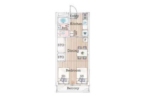 Nagawa Apartment | Tokyo Downtown Stay 1DK 2Beds Direct access to 2 Airports