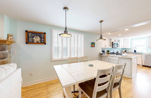 Bethany Beach House | Town of Bethany Beach home steps to the ocean with beach access - dog-friendly