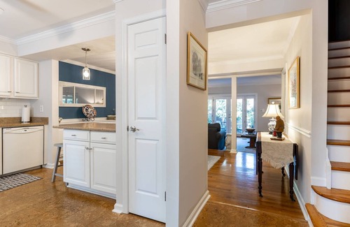 Historic District House | Townhome steps from Main St. with private backyard patio & parking