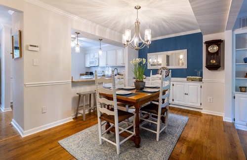 Historic District House | Townhome steps from Main St. with private backyard patio & parking