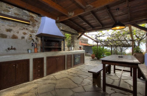 Parthenonas Cottage | Traditional, stonebuilt, 1930s, renovated cottage with sunset, sea view.