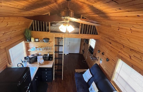 Cassville Apartment | Tranquil Retreat: Charming Pet-Friendly Tiny House Cabin Amidst Natures Beauty.