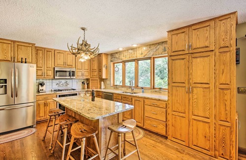 Baldwin House | Tranquil Riverside Home w/Wraparound Deck & Views