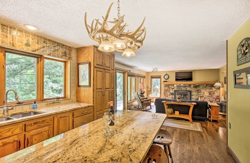 Baldwin House | Tranquil Riverside Home w/Wraparound Deck & Views
