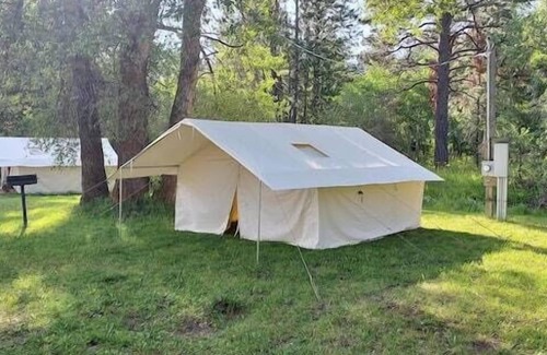 Saddlestring House | Trapper Wall Tent, Trapper Wall Tent by the Stream