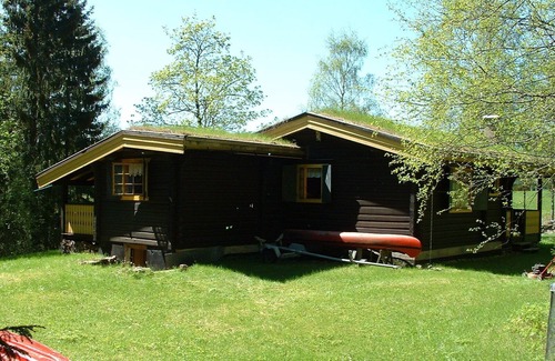 Gunnarskog House | Traumhaftes Blockhaus Nahe Fredros im Värmland, Schweden mit Boot am See
