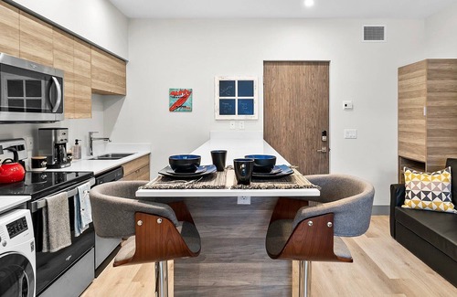Vernon Apartment | Trendy Studio, Mountain Views, Close to Ski Hill!