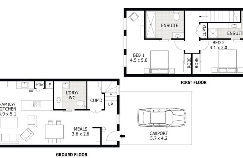 Trentham House | Trentham Central Villas, Villa 3 - 2 Bedroom Ensuite
