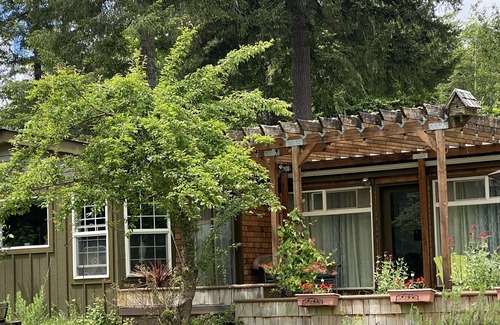 Blachly House | Triangle Lake View Home Nestled Amongst Trees on a hilltop Overlooking the Lake