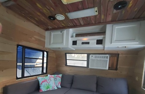 Cocoa House | Tropical backyard with pool, sandbox, toys, hammock. Pets+kids welcome