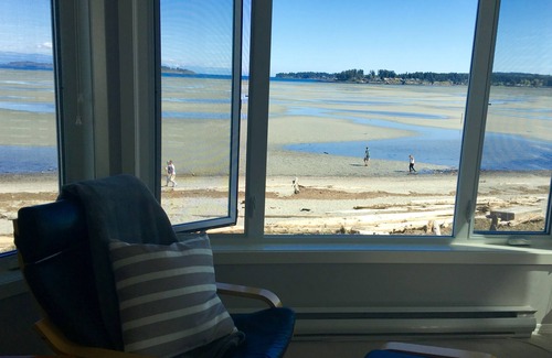 Regional District of Nanaimo Condo | TRULY BEACHFRONT - 180 Degree Panoramic View of the Beach