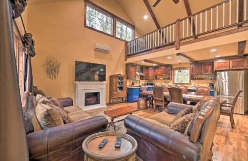 Broken Bow House | Tudor-Style Broken Bow Cottage with Hot Tub and Decks!