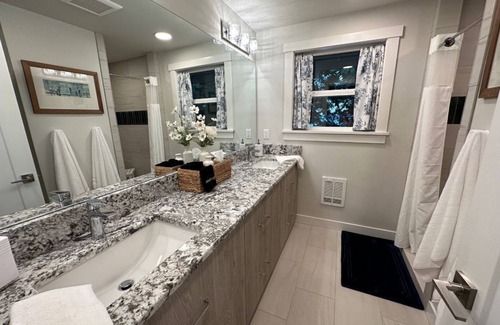 Sudden Valley House | TWENTY STEPS to the SANDY BEACH! Stunning Lake Whatcom WATERFRONT Home