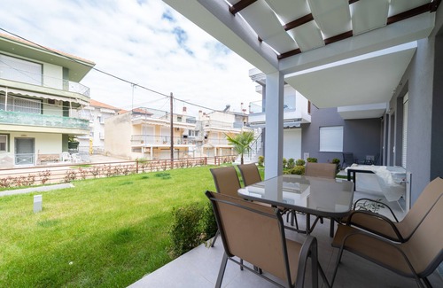 Paralia Ofryniou Villa | Two - Bedroom Loft with Pool Access, in Perla Residential Complex