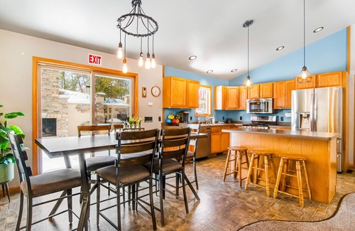 Rome House | Two-story, dog-friendly home with a pool, indoor/outdoor fireplaces, & AC