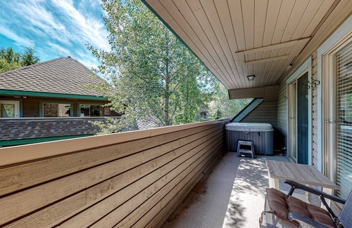 Village North House | Two-Story Mountain View Condo w/Gas Grill, Private Hot Tub, Fireplace, Free WiFi