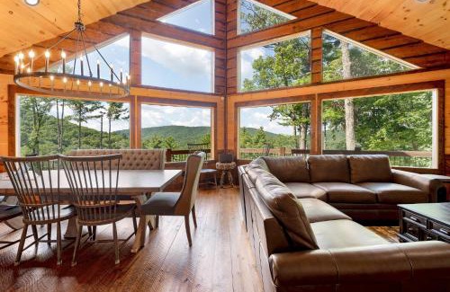 Blue Ridge House | Tysons Peak - Pet Friendly Aska Adventure Cabin - Mountain Views, Hot Tub, Arcade, Bumper Pool Table, Wet Bar, Egg Style Grill,