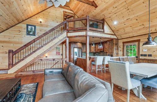 Blue Ridge House | Tysons Peak - Pet Friendly Aska Adventure Cabin - Mountain Views, Hot Tub, Arcade, Bumper Pool Table, Wet Bar, Egg Style Grill,