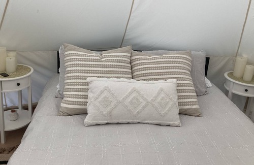 Tyrone RV Rental | Unique bell-tent glamping experience in the Oak Ridges Moraine Forest.