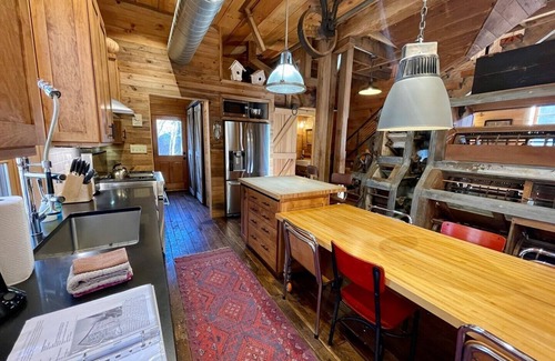Lansing Cabin | Unique Restored Historic Mill-Creekside,WIFI,Smart TV's,fire pit,fishing