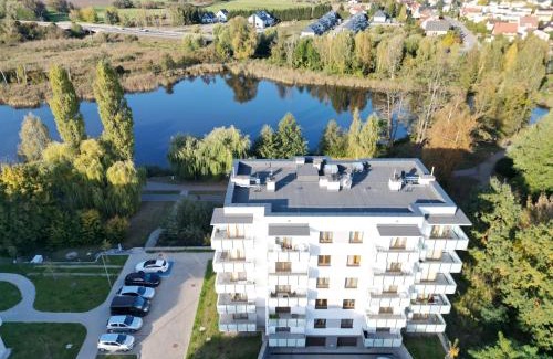 Ilawa Apartment | Unique View Apartment - 3pok, 4 łóżka, widok na rzekę, centrum, Netflix, parking, winda