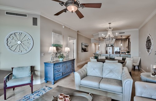 Crystal Beach Condo | Updated beach front, heated pool, includes TWO sets of beach chairs/umbrellas