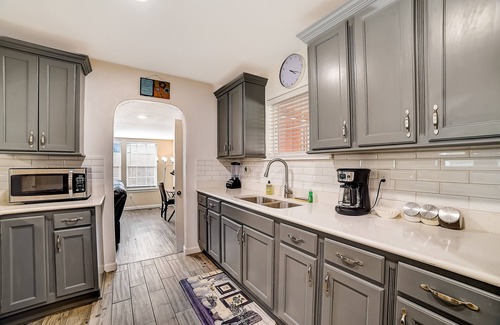 San Antonio House | Updated, dog-friendly home with fenced yard, grill, sunroom, & W/D