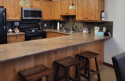 Sun Peaks Condo | Upper level entry - 2 bedroom condo with easy access to ski trails and private hot tub