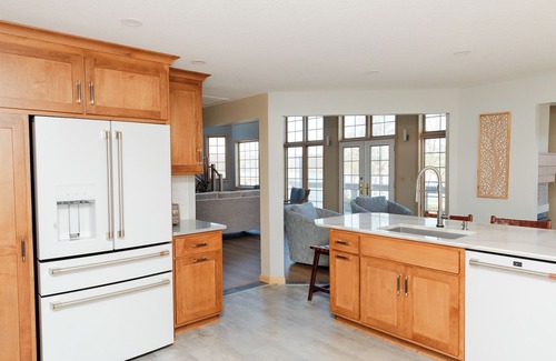 Rome City House | Upscale Lake House: Hot Tub, Pool Table, Pier, Kayaks, + Private Island!