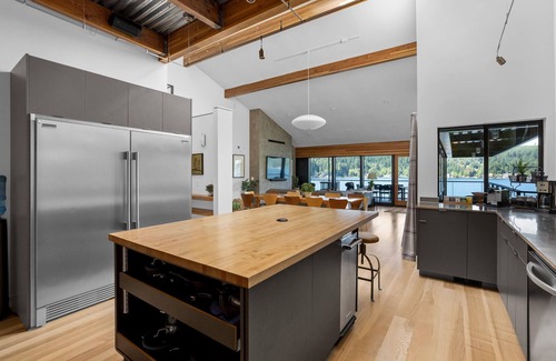 Olympia House | Upscale Summit Lake retreat w/hot tub, docks, canoes, paddle boards, & grill