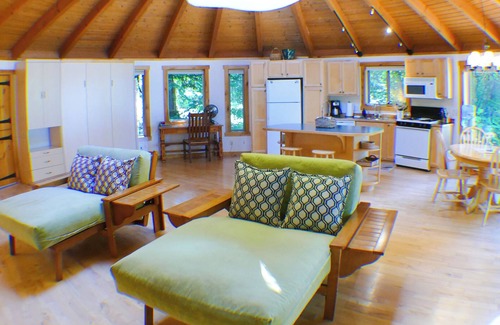 Lummi Island Cabin | Upscale Yurt/Pet Friendly/Full Kitchen/Bath w/Sauna/FP/TV/Internet/Beds for 4