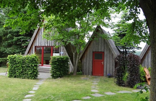 Wittenbeck House | Vacation Home "Finnhütte Möwe Wittenbecker Tannen" with Private Terrace & Shared Garden