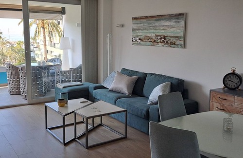 Portals Nous Condo | Very well maintained flat-sea view, direct access to harbour-tropic. garden pool