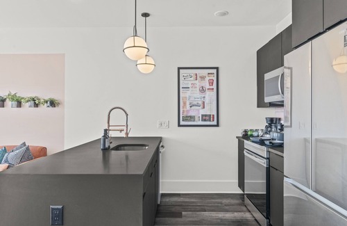 Newbold Apartment | Vibrant King Bed Condo w/Rooftop Lounge, Gym, and Close to the Stadiums