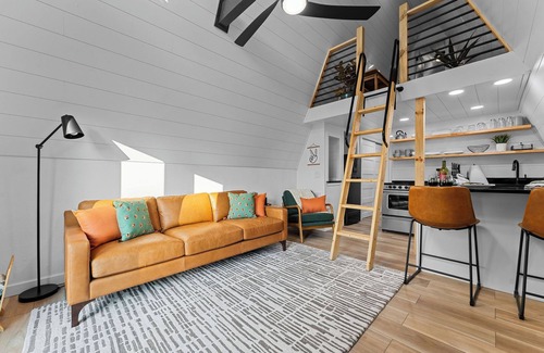 Lampe House | Views! Modern A-Frame w/Private Hot Tub & Firepit